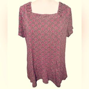 Croft & Barrow short sleeve pullover blouse